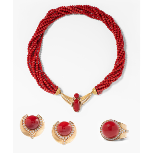 PRECIOUS CORAL-BRILLANT-PARURE